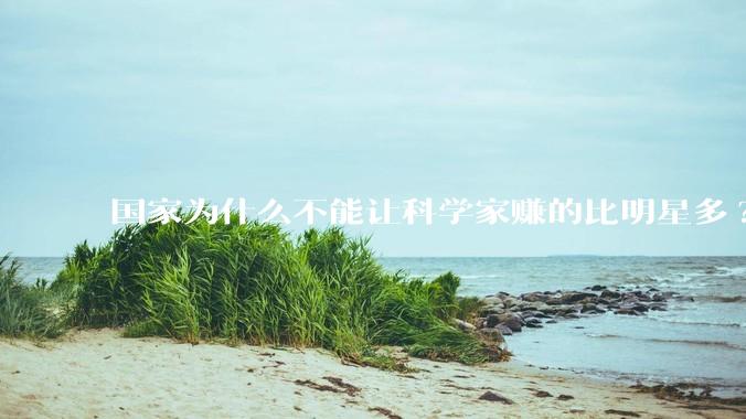 国家为什么不能让科学家赚的比明星多?