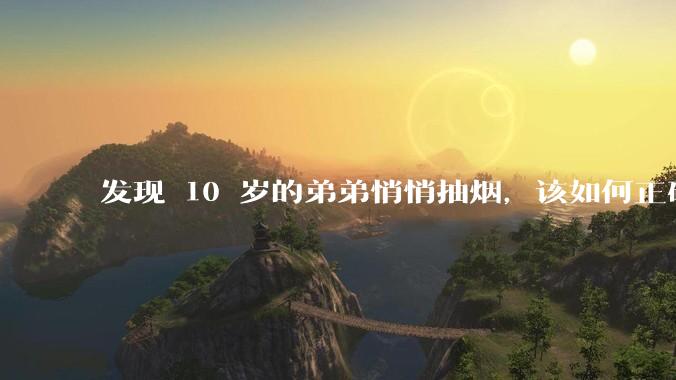 发现 10 岁的弟弟悄悄抽烟，该如何正确引导？